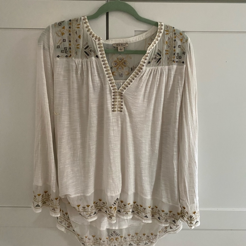 Lucky brand embroidered shirt